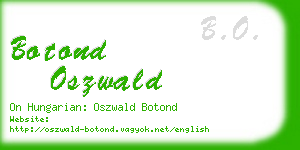 botond oszwald business card